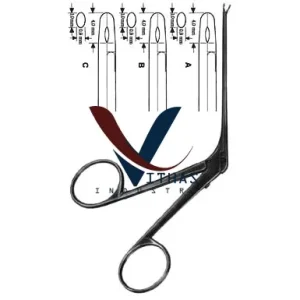 Wullstein Ear Polypus Forceps, 8 Ø, MICRO EAR FORCEPS SHAFT LENGTH 80MM, STRAIGHT, BENT UPWARDS